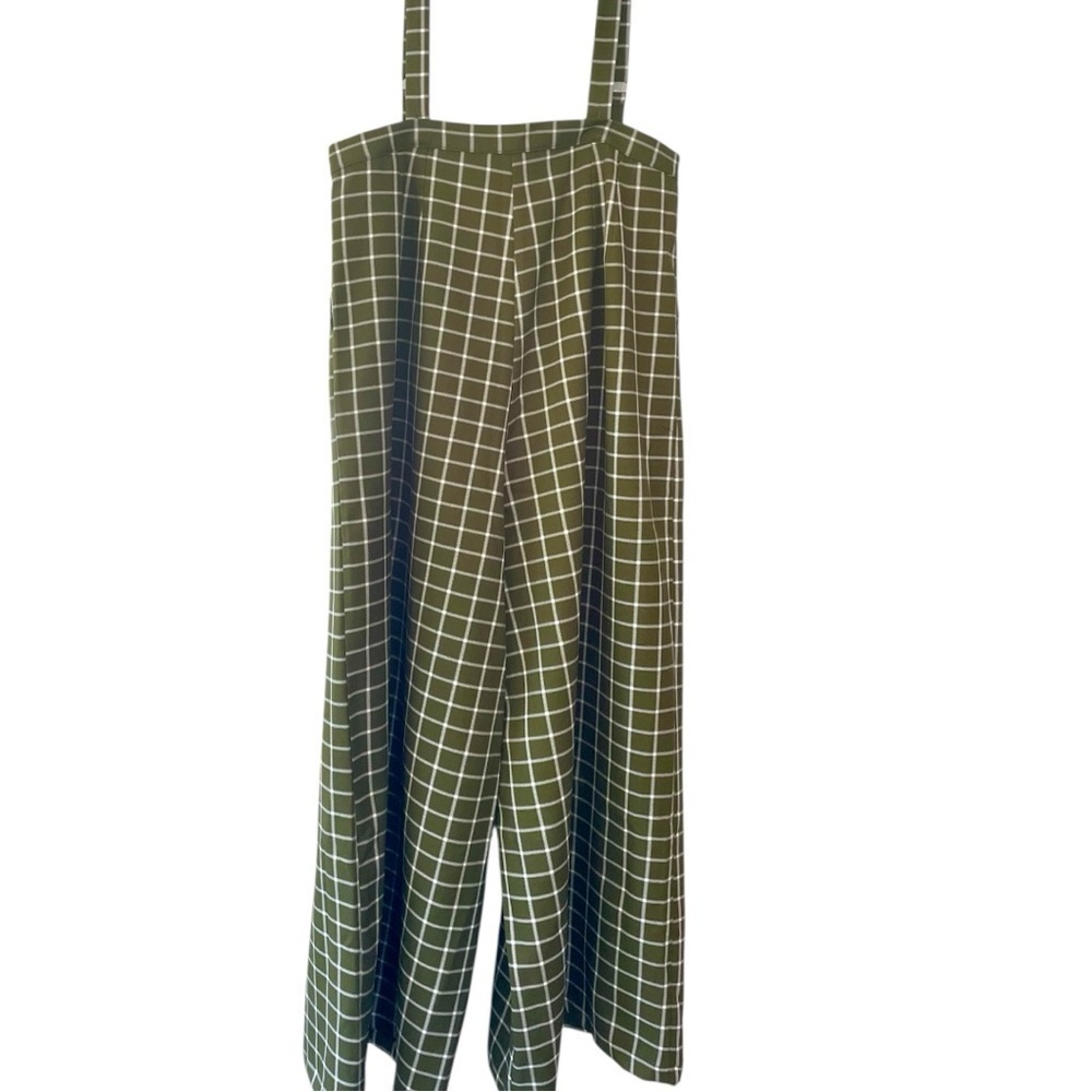 Collectif wide leg pants with removable suspenders, size 12, high waist, retro - Picture 4 of 9